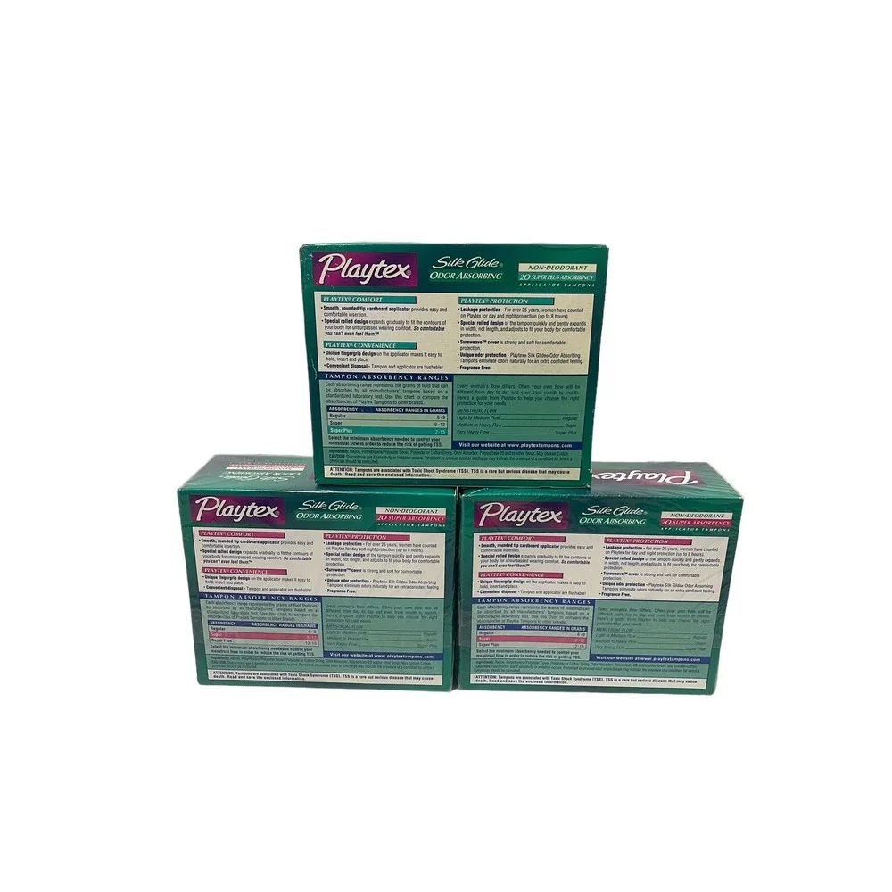 Vintage Playtex Cardboard Tampons 60 Count Display Only Movie Prop New 1998 READ